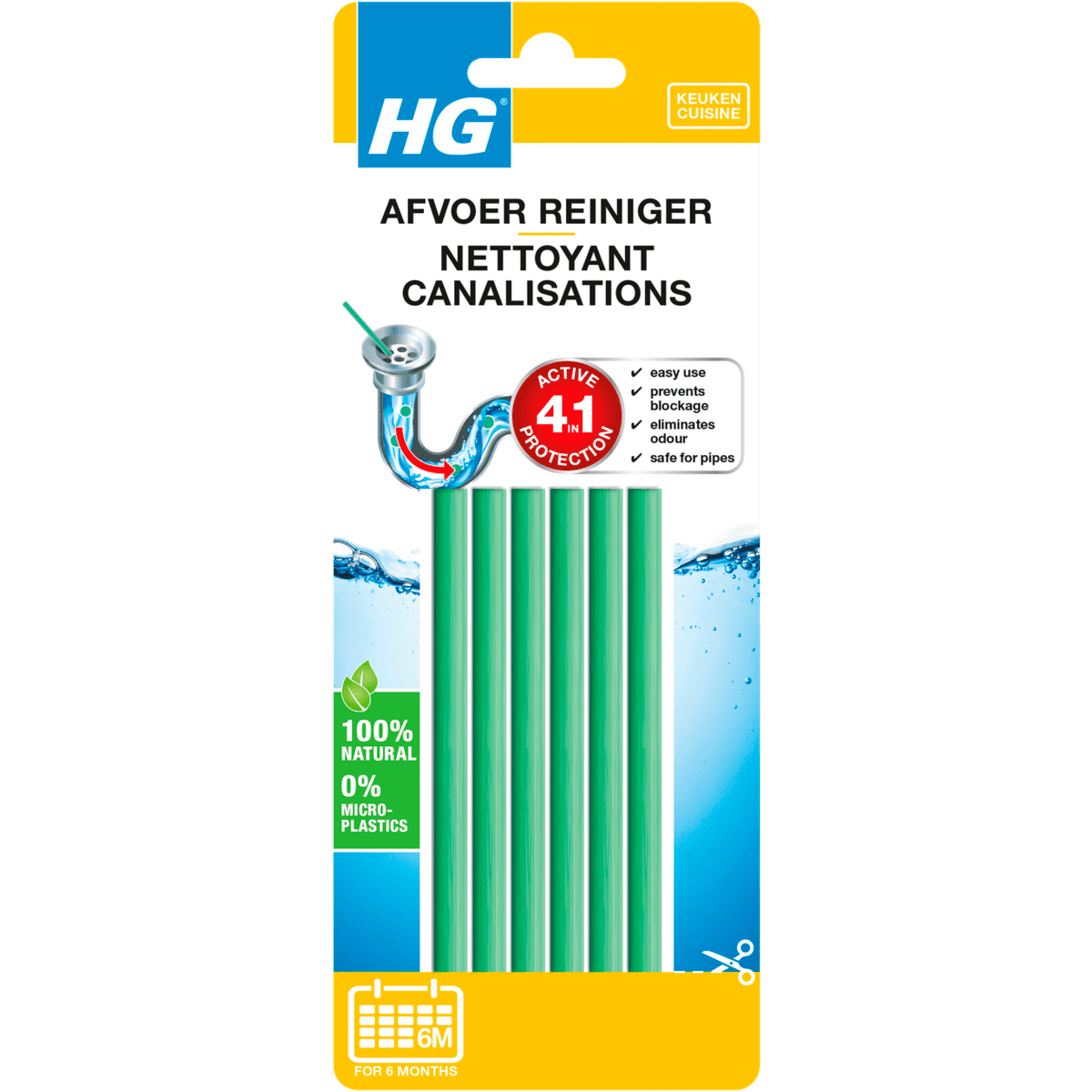 HG Afvoerreiniger Sticks 6 stuks