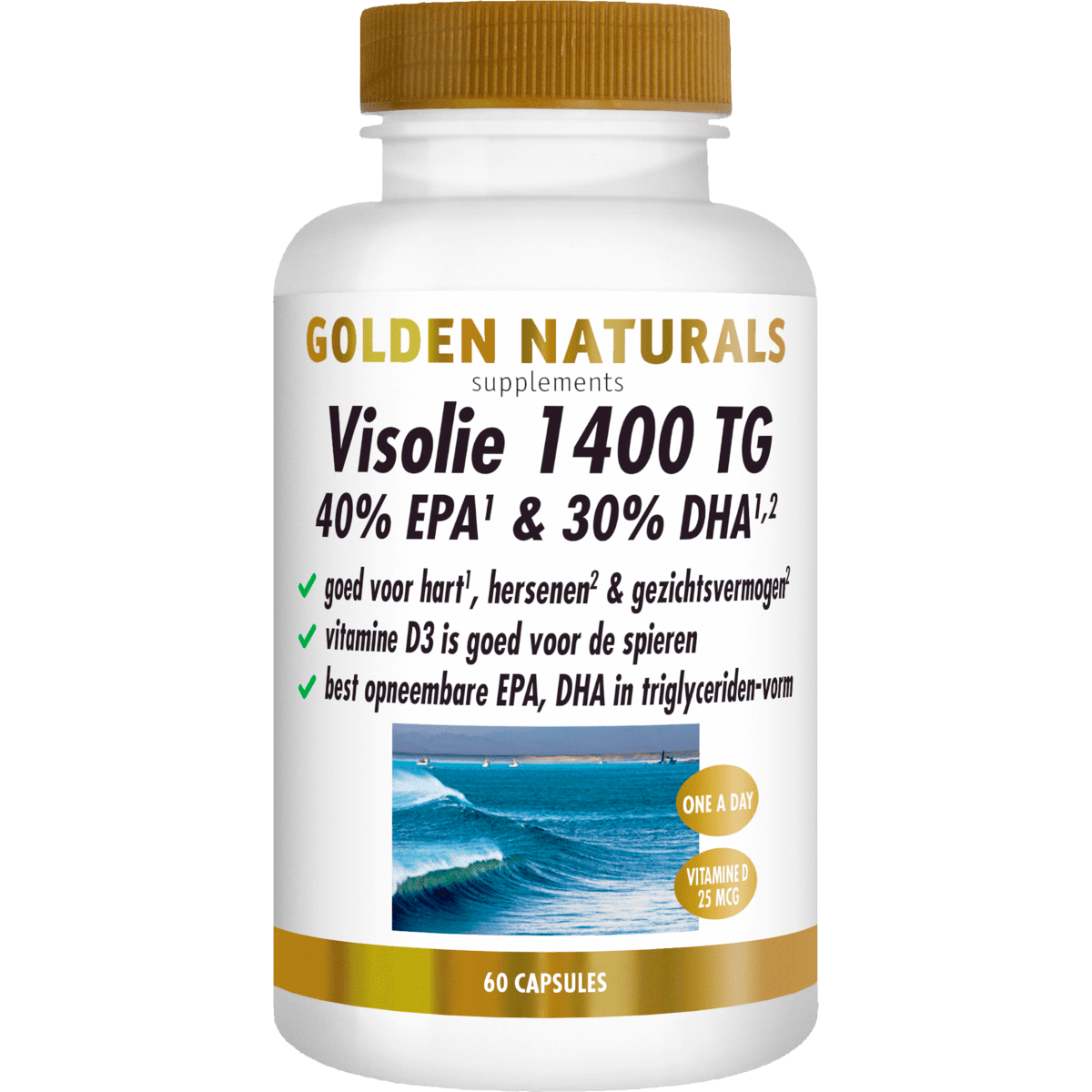 Golden Naturals Visolie 1400 TG 40% EPA & 30% DHA Capsules 60 stuks