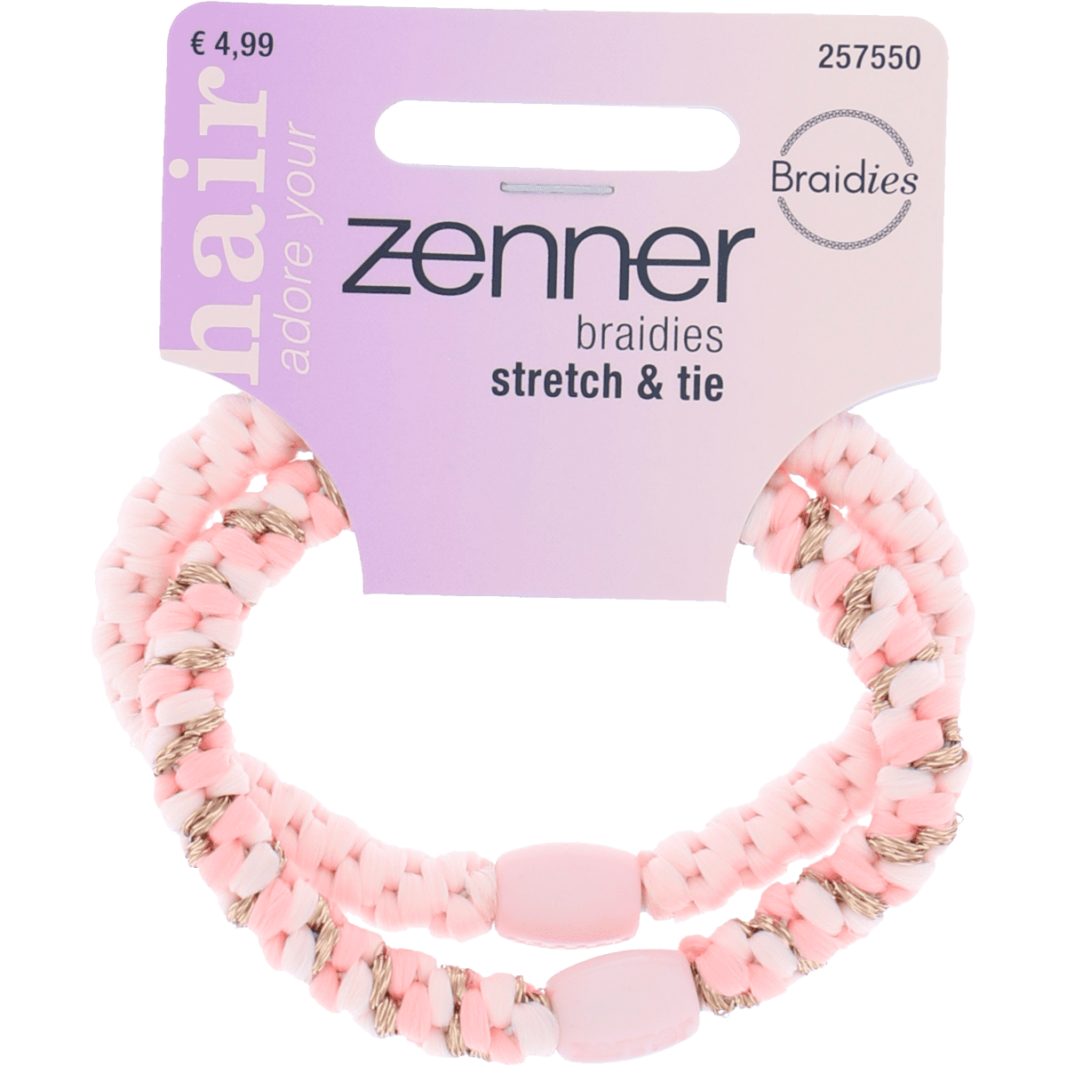 Zenner Haarelastiek Braidie Naturel 2x