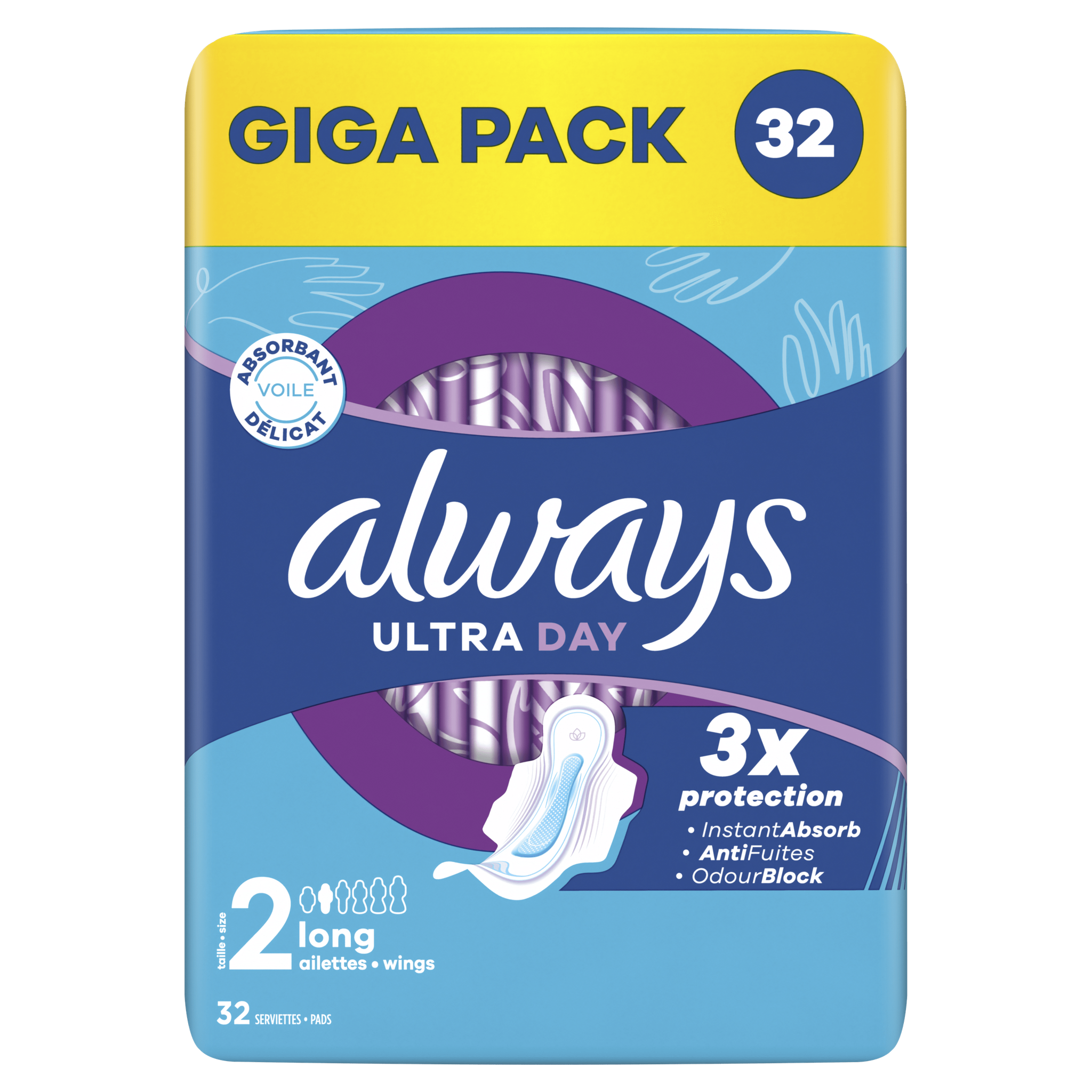 Always Maandverband Ultra Long Wings Giga Pack 32 Stuks