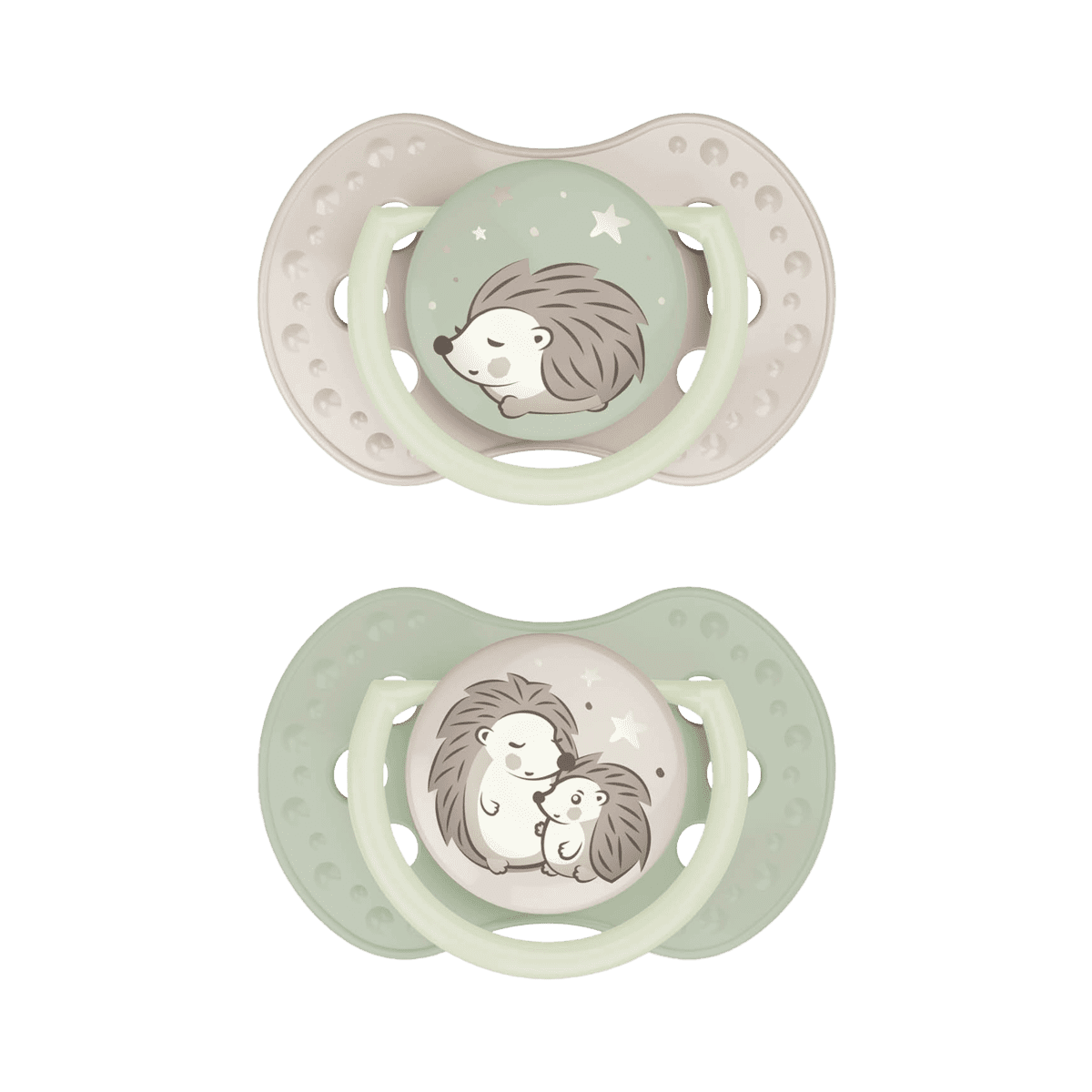 Difrax LOVI Dynamic Fopspeen 0-6M Night & Day Uni 2 stuks