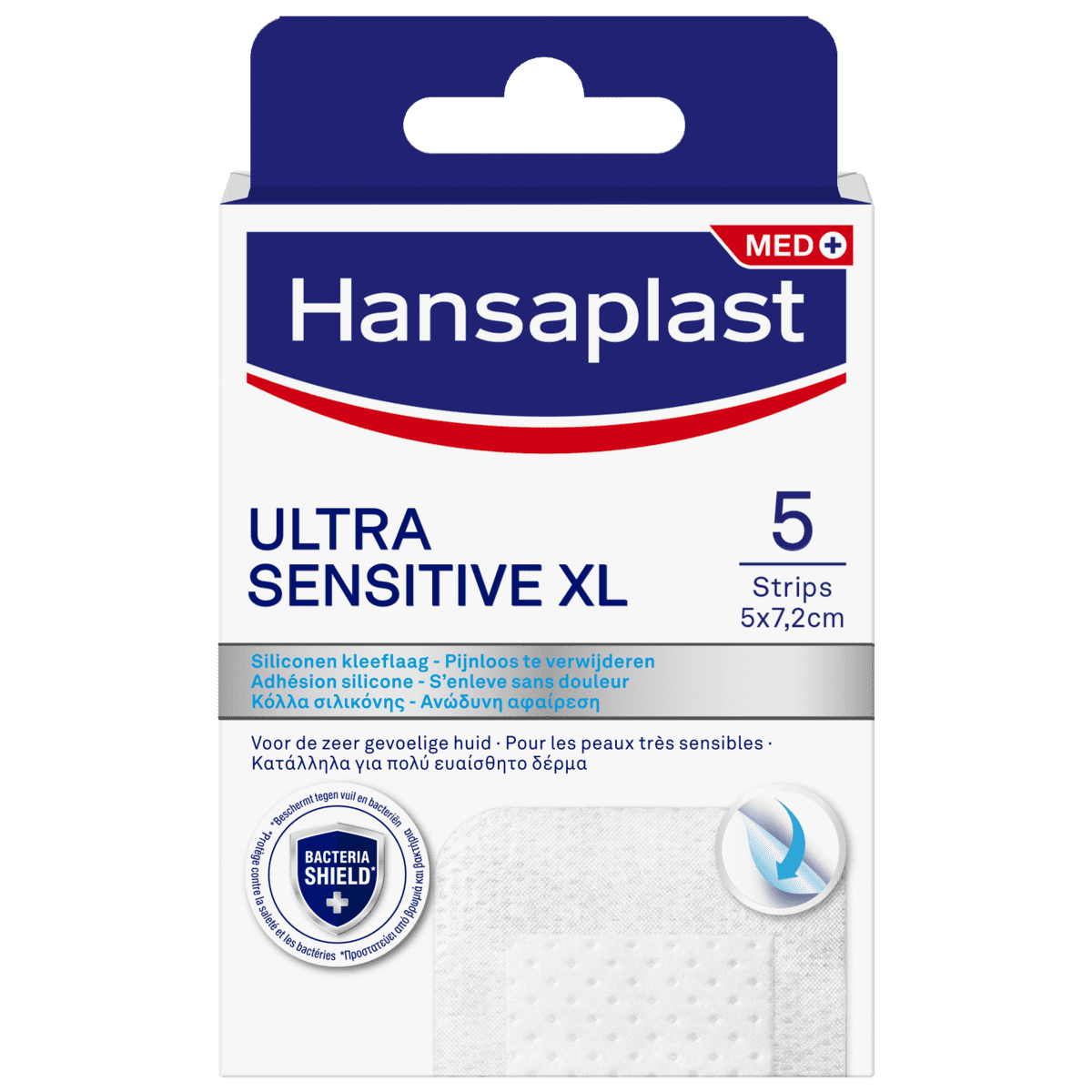 Hansaplast Ultra Sensitive XL Eilandpleister 5 stuks