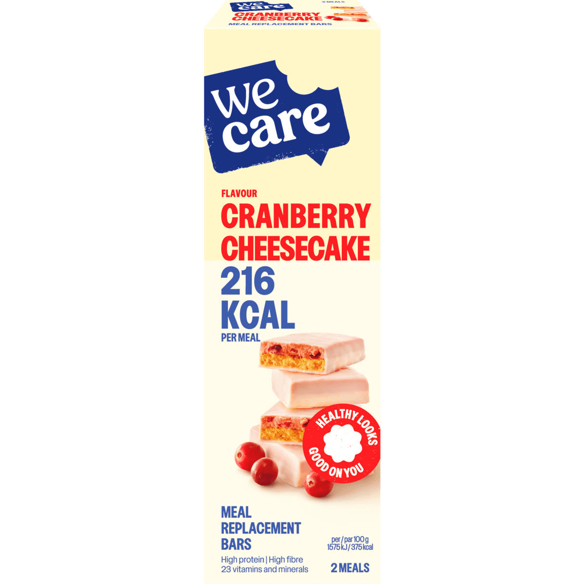 WeCare Bars Cranberry Cheesecake 2 stuks