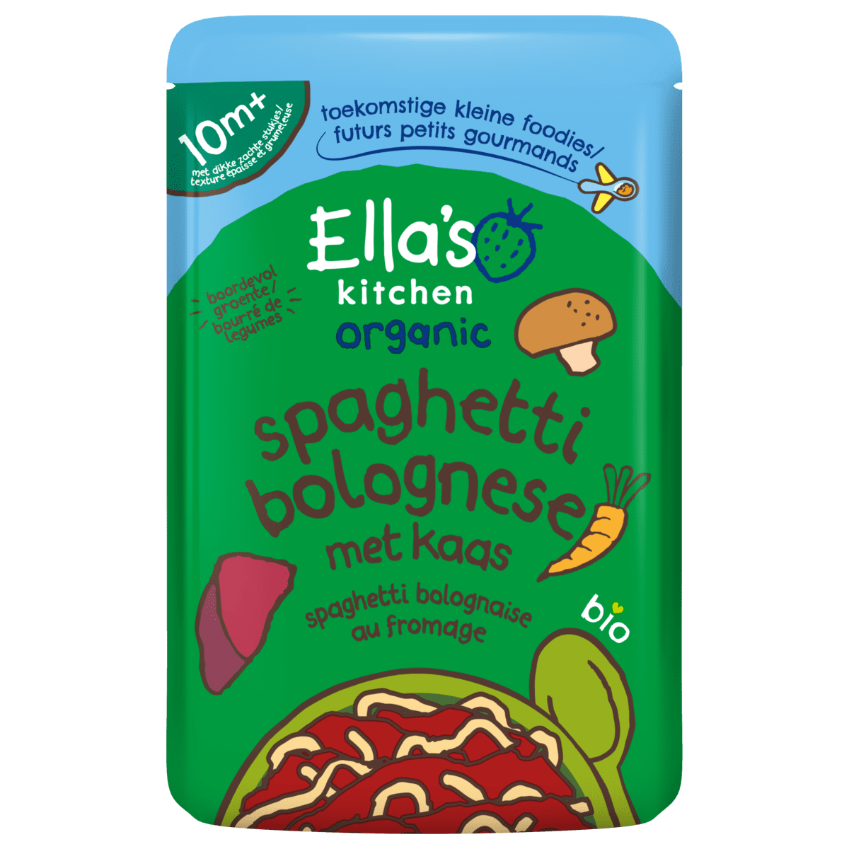 Ella's Kitchen Bio Spaghetti Bolognese Kaas 10+ Maanden 190 gram