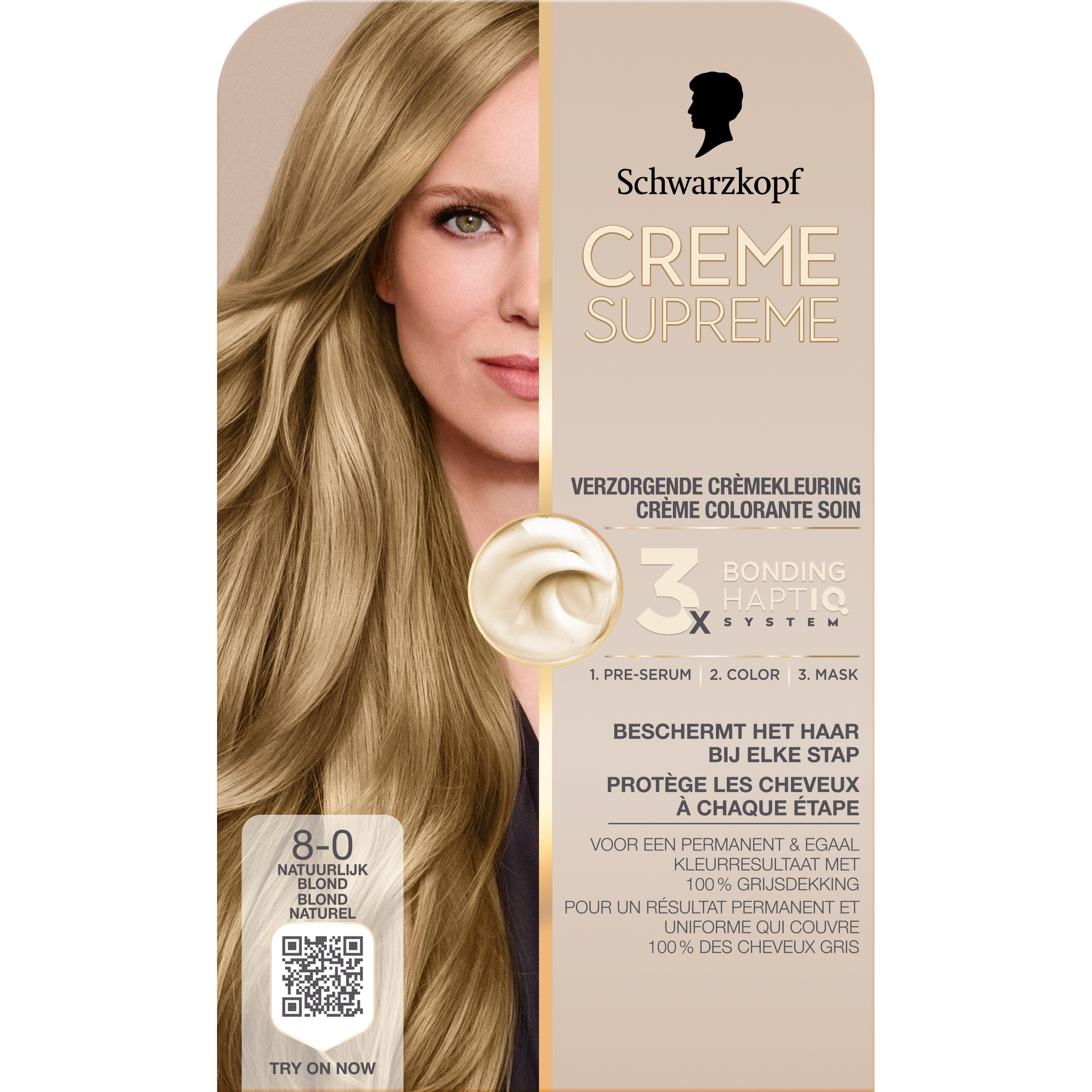 Schwarzkopf Creme Supreme Haarkleuring 8-0 Natuurlijk Blond