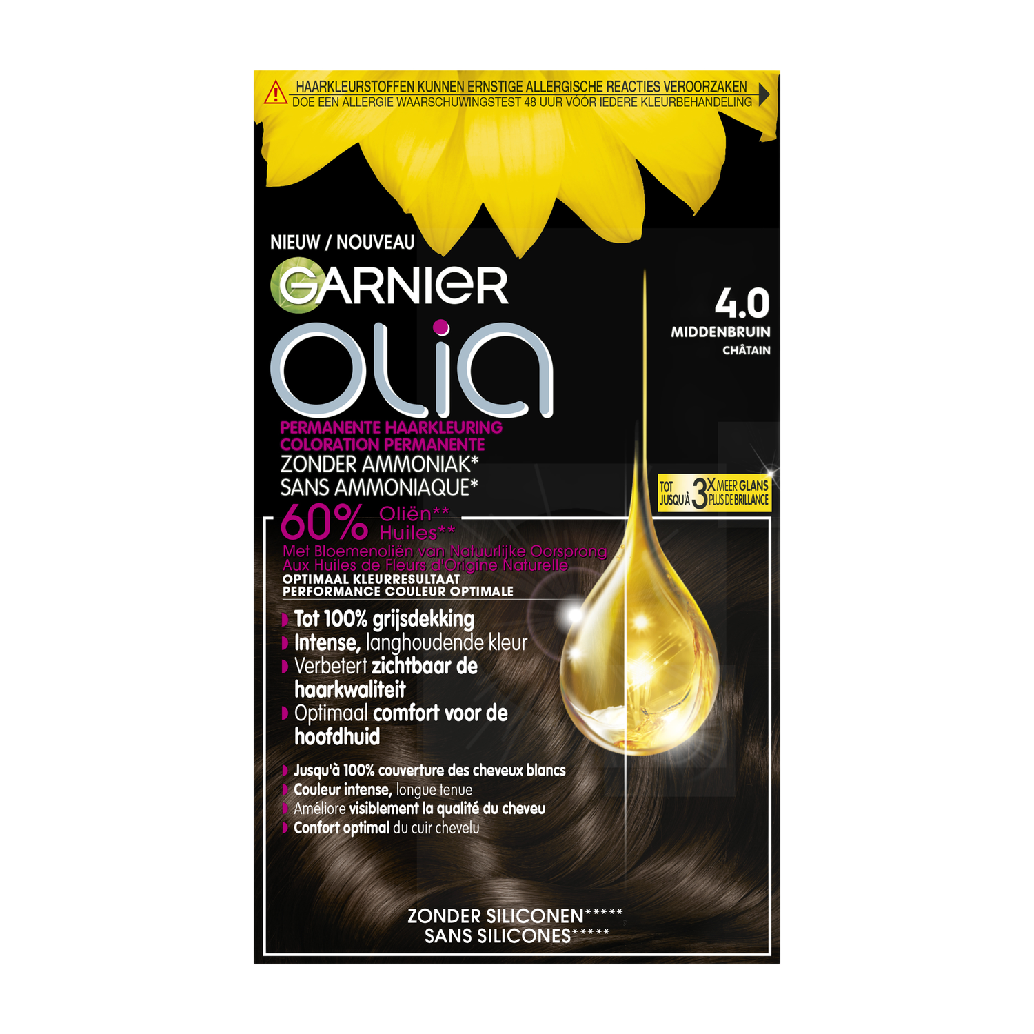 Garnier Olia Permanente Haarverf 4.0 Bruin