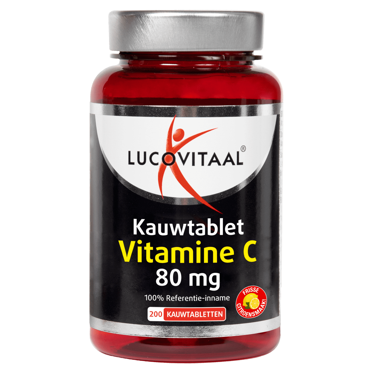 Lucovitaal Vitamine C 80 mg Citroensmaak Kauwtabletten 200 stuks