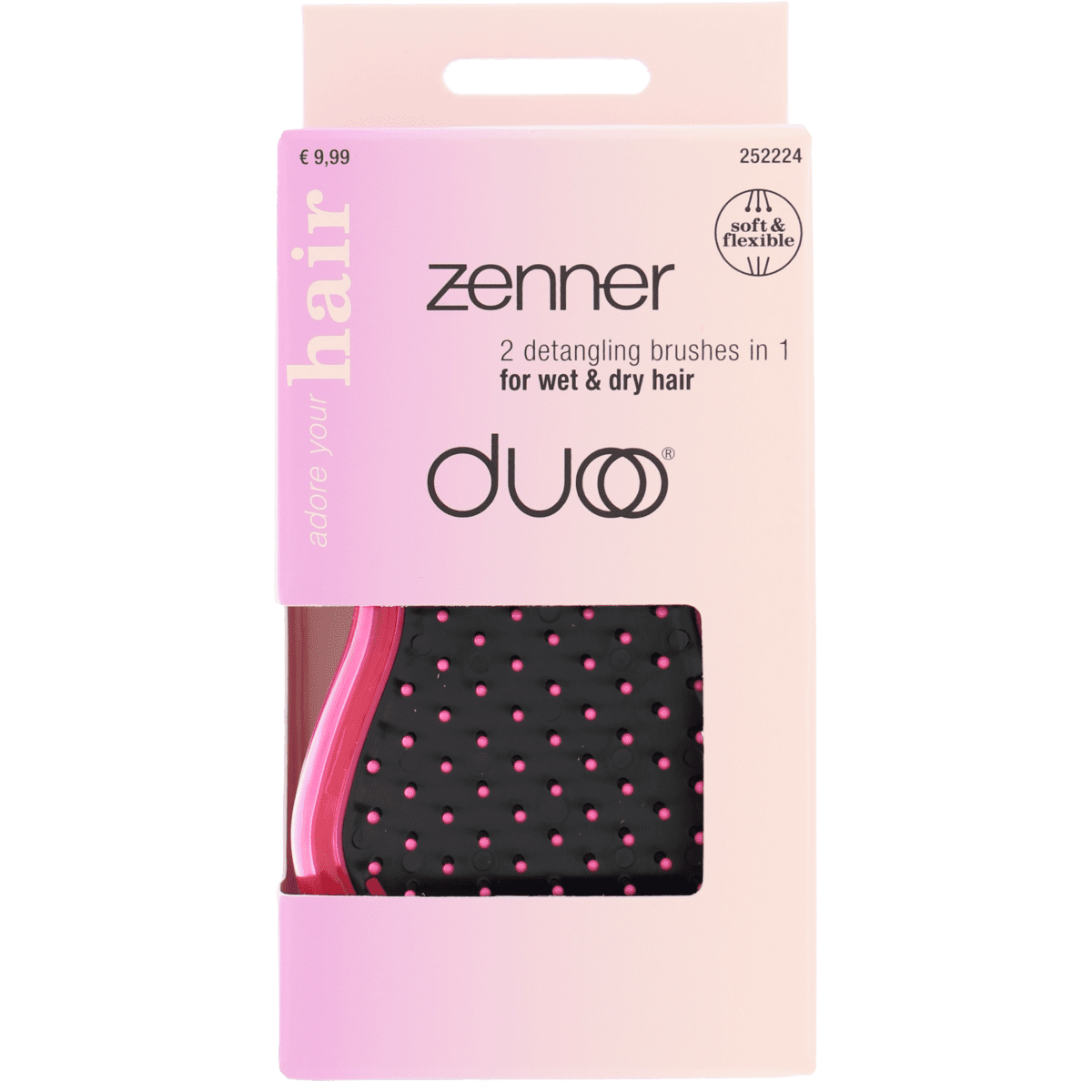 Zenner Duo Brush Roze/Zwart